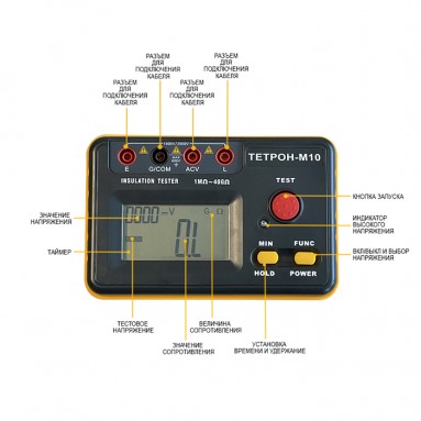 Мегаомметр цифровой ТЕТРОН-М10